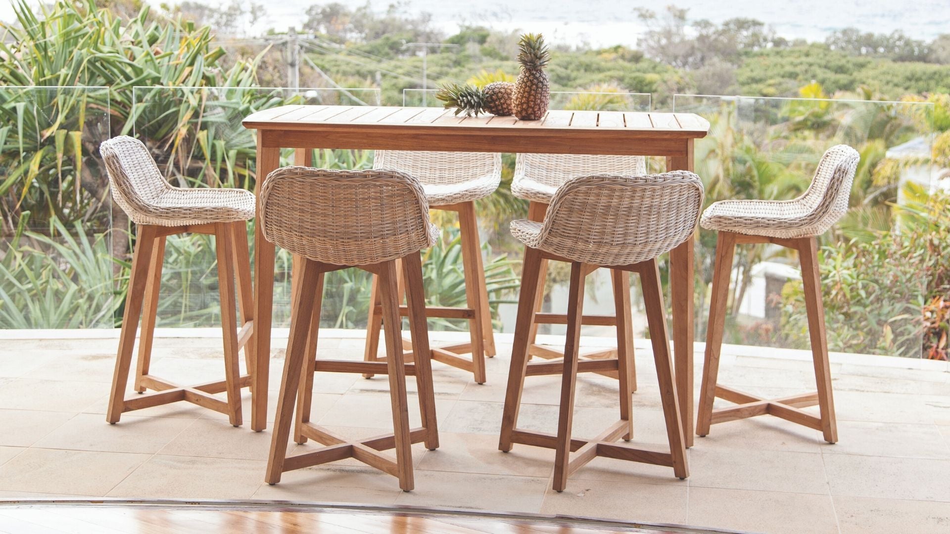 Wicker bar online chairs